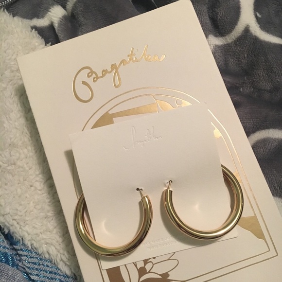 bagatiba Jewelry - Bagatiba gold hollow hoops